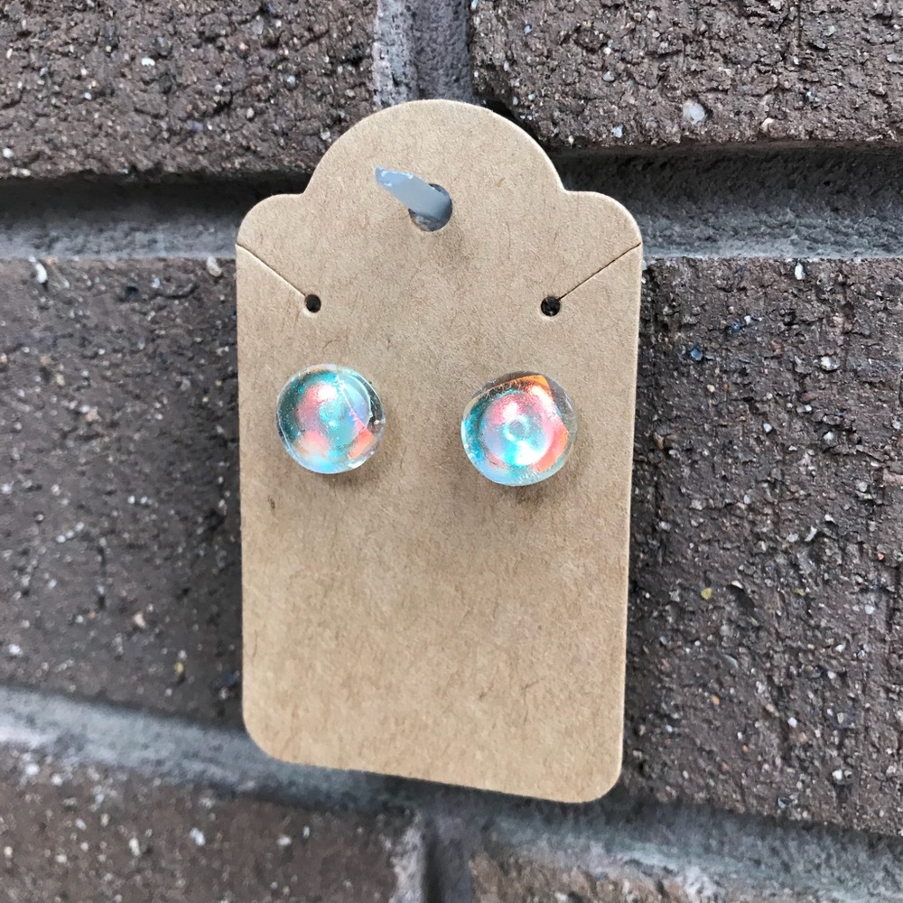 Fused glass earrings